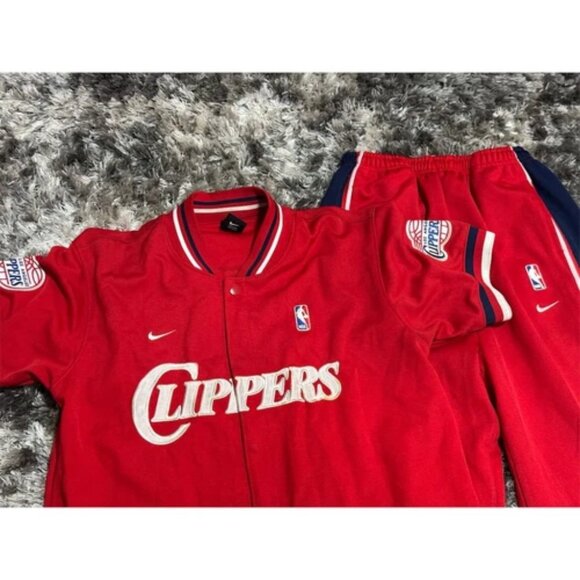 Nike Men's L Clippers Retro '83 Warm Up Jersey Set Red Size L - Picture 4 of 5